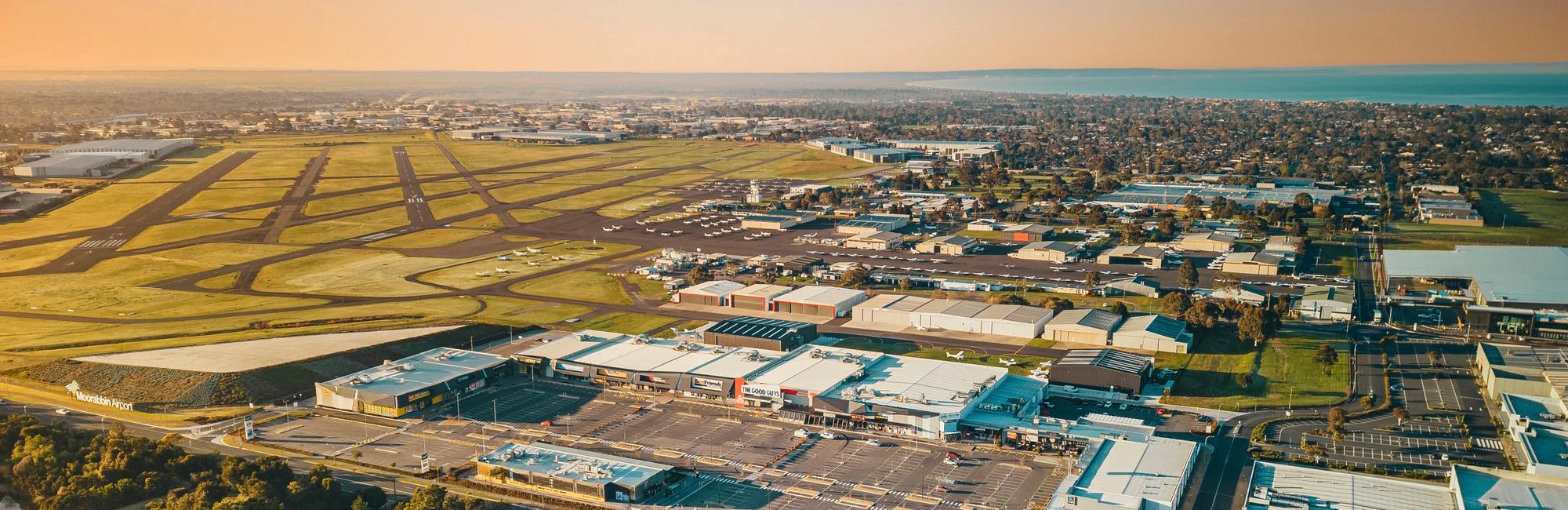 Aerial view Moorabbin Airport